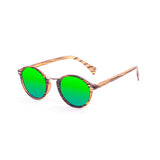 Brown strip frame with green revo lens
