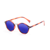 Brown vertical strips with blue sky revo lens