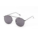 Matte black metal, smoke flat lens