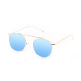 Gold metal, blue revo flat lens