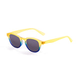 Transparent yellow up with matte blue down with smoke lens