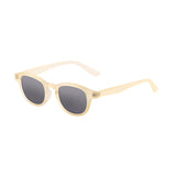 Shiny black with white lines frame with smoke lens