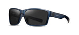 Matte transparent blue frame with smoke polarized lens