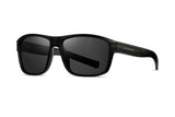 Matte black frame with smoke polarized lens