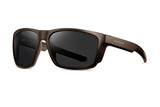 Matte brown frame with smoke polarized lens