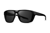 Matte black frame with smoke polarized lens