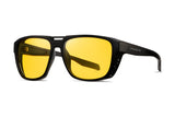 Matte black frame with yellow polarized lens