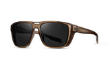 Matte brown frame with smoke polarized lens