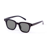Shiny black framemetal hinge smoke flat lens