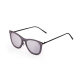 Frame transparent black with silver mirrow lens and matt black metal temple