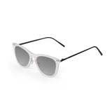 Frame transparent white with smoke lens and black mat arms