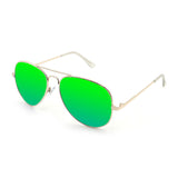 Gold metal, revo green lens