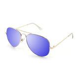 Gold metal, revo blue lens