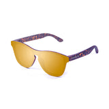 Matte demy brown frame with revo gold flat lens