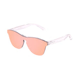 Matte white transp frame with revo pink flat lens