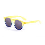 Transparent yellow up with matte blue down with smoke lens