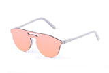 Frame: grey and pink flat lens