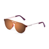 Matte demy brown frame with metal gold temple with brown flat lens