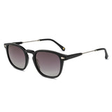 Shiny black frame with smoke plarized lens